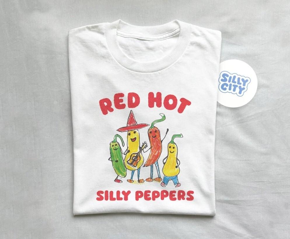 red hot silly pepper funny Vintage Rock Metal Poster T-shirt