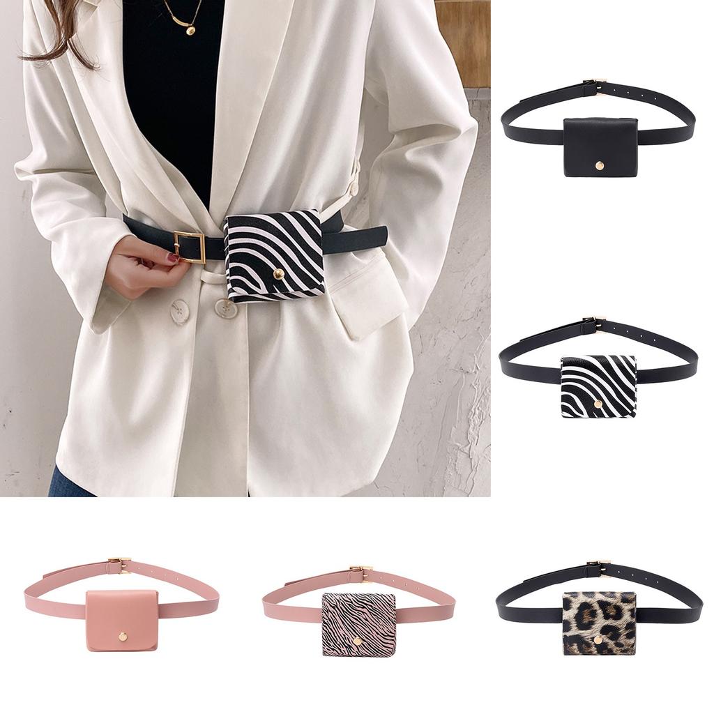 Ladies Fashion Belt Small Waist Bag Casual Wild Belt Small Square Bag
