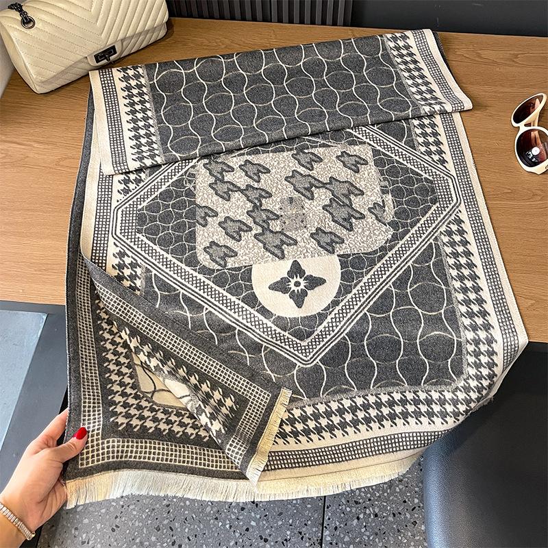 Ветер Модный Женский Теплый Шарф Осенний И Зимний Темперамент Элегантная Двусторонняя Шаль