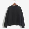 Cross-Border Solid Color Half-High Neck Sweatshirt – Custom Image Option Available
