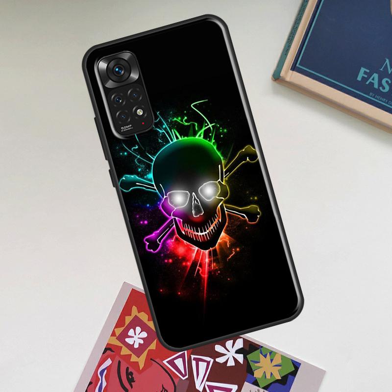 Cool Spooky Skull Face Case For Xiaomi Redmi Note 12 Pro Plus 8 9 10 11 Pro 8T 9S 10S 11S 12S 9C 10A 10C 12C Cover