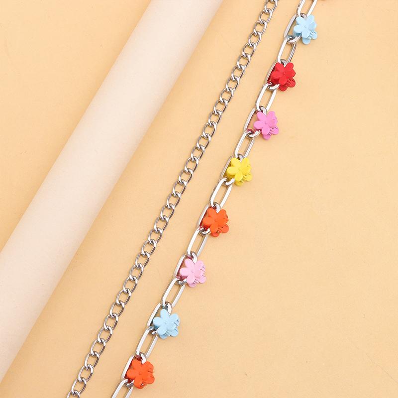 Fashionable Colorful Flower Butterfly Pendant Pants Chain Punk Style Metal Waist Chain Hip-Hop Versatile Pants Chain Gifts