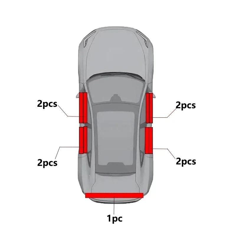 4 шт/5 шт набор защитная полоса порога из углеродного волокна универсальная декоративная наклейка на дверь против царапин и столкновений