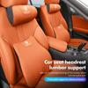 O2For Volkswagen VW Car Back Pillow Napa Leather Memory Cotton Headrest Lumbar Support Scirocco Passat Polo B5 B6 B7 CC Tiguan