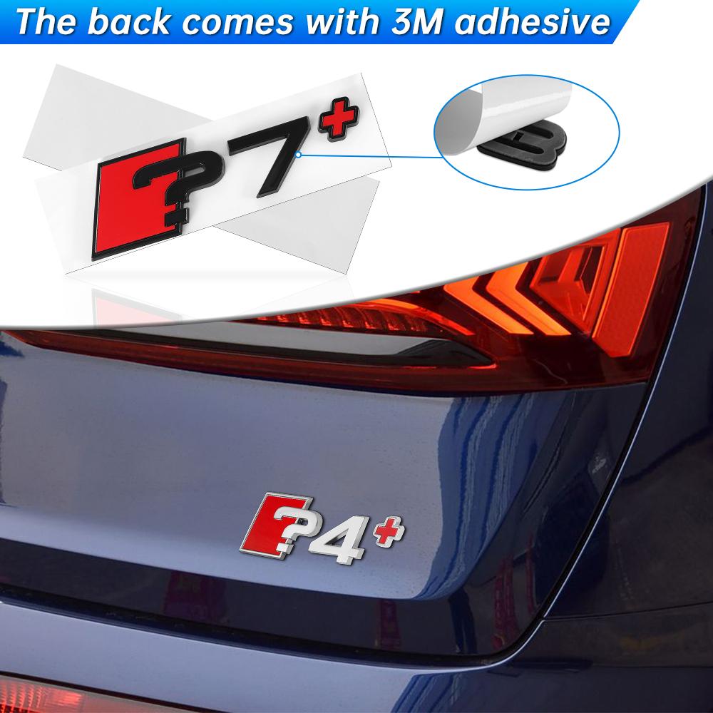 Car Trunk Emblem Sticker Decor Accessories Auto Styling For Q2 A3 A4 A5 A6 A7 A8 TT RS Sline S3 S4 Q3 Q4 Q5 Q6 Q7 Q8 Quattro AQ6