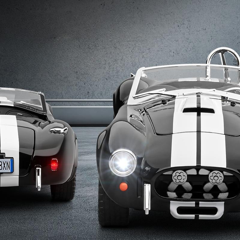Моделирование 1:Классическая модель автомобиля Shelby AC Cobra в масштабе 22 из сплава со звуком и светом, коллекционная, литая металлическая миниатюра Voiture