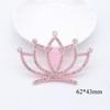 10Pcs 62*43mm Padded Crown Sewinng On Scrapbookings Planar Crafts Accessories Decorations Rhinestone Patches