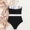 Convenient Women Swimwear Easy To Wear Slim Style Nylon Stretchy Fine Texture Women Swimwear for Beach