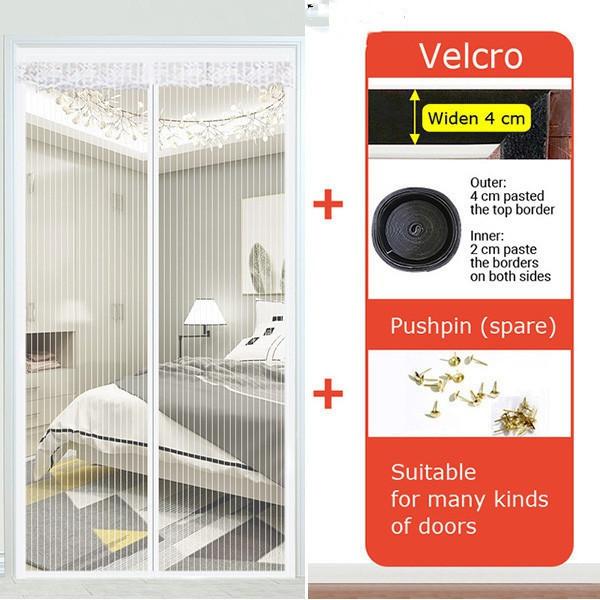 Summer Door Net Simple Magnetic Soft Curtain Anti-mosquito Anti-insect Anti-flying Insects Door Curtain Mesh Netting