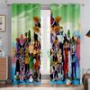 Шторы с принтом японского дракона из полиэфирного волокна для спальни, гостиной, спальни, окон, 2 шт.