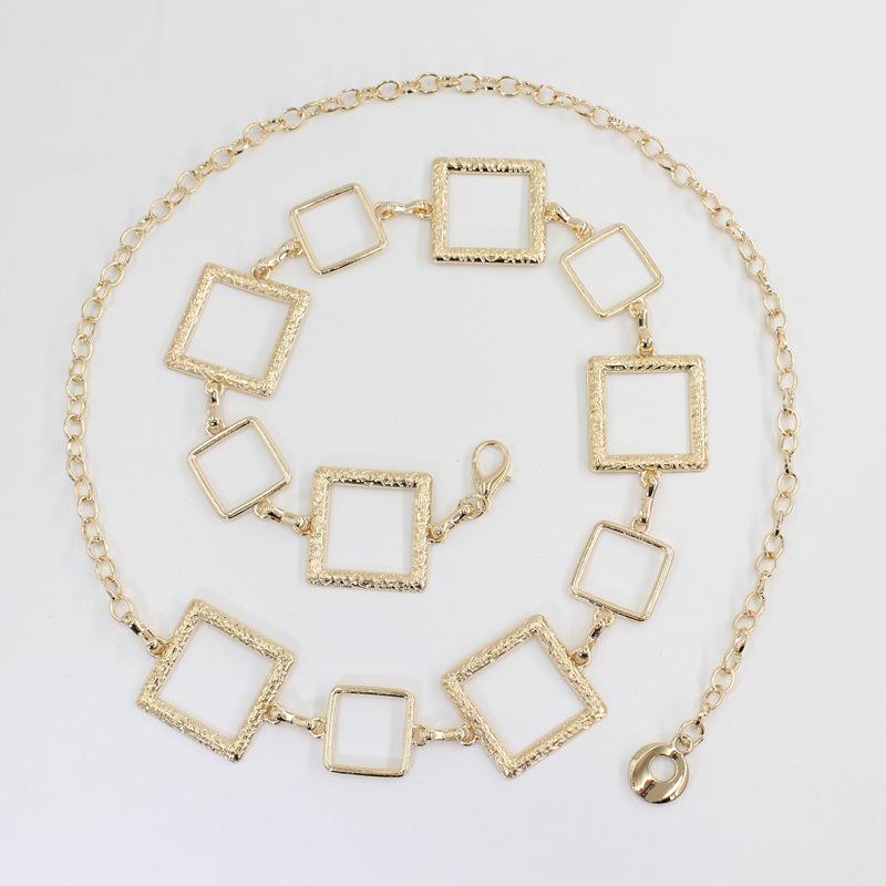 Квадратный ремень Женская рубашка для платья Костюм Украшение Поясной крючок Металлическая поясная цепочка Женская