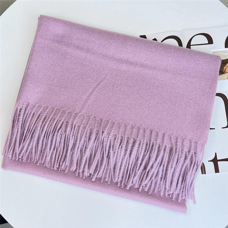 200*70 см Высококачественный однотонный искусственный кашемировый шарф Осень-зима с принтом Теплая шаль для женщин Подарок