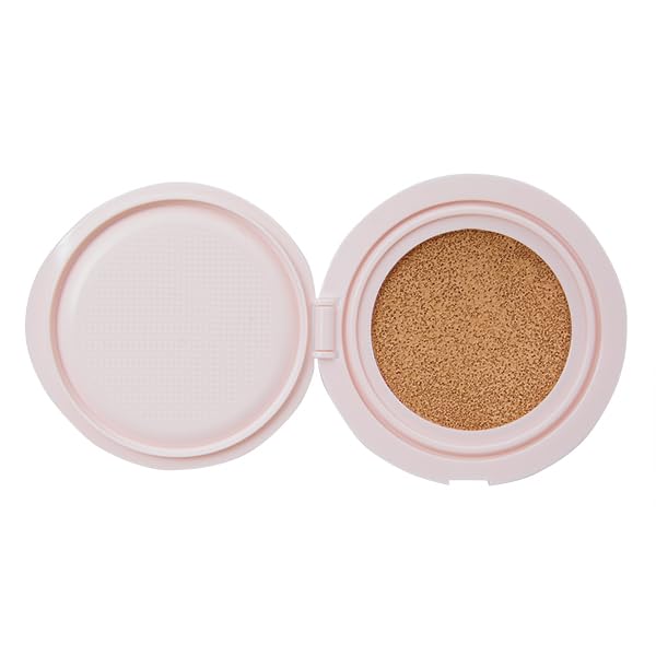 Canmake Fit Glow Cushion Refill 02 Natural 10g Foundation Cushion Foundation Dewy Finish Thin Film with Puff Teardrop-Shaped SPF50+ PA+++