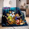 1 шт. Фланелевое одеяло Scooby-Doo - Легкое, Мягкое, Теплое, Всесезонное одеяло для дивана, кровати, путешествий, кемпинга L1029086
