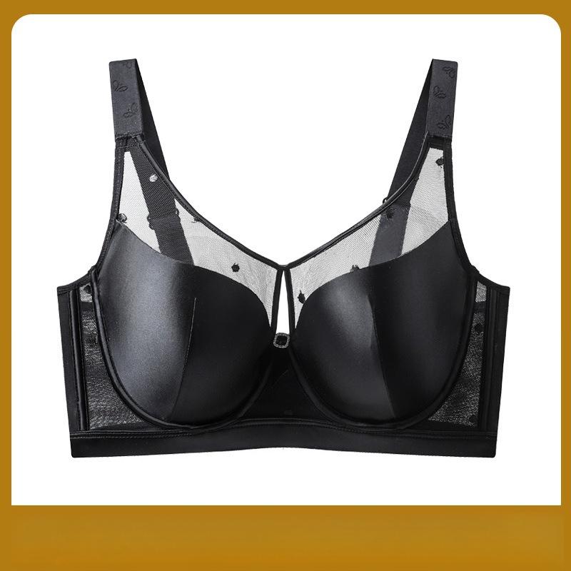 Soft Steel Ribbed Smooth Bra Women's Plus-size Seamless Underwear Women's Strapless Anti-glare Back-gathering Bra