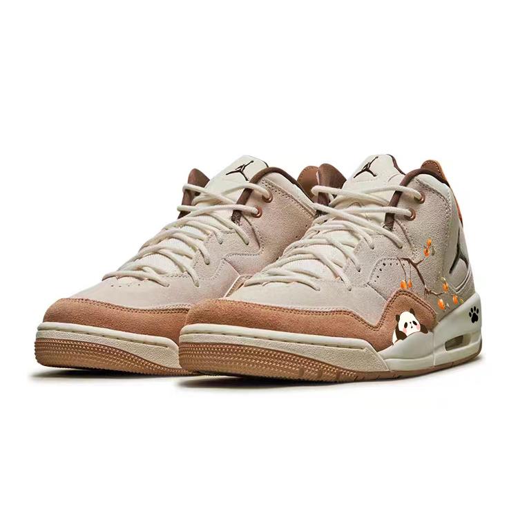 Jordan Courtside 23 Slip Resistant Mid top Vintage Basketball Shoes Men's Brown FQ6860-121(Team366-)
