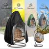 Patio Egg Chair Cover with Zipper Waterproof UV-Resistant Drawstring Design Weather Resistant Outdoor Wicker Egg Swing Chair Cover
