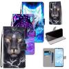 Модный расписной узорный чехол-книжка с ремешком для iPhone Samsung Huawei Honor Xiaomi Redmi OPPO Realme Moto Asus