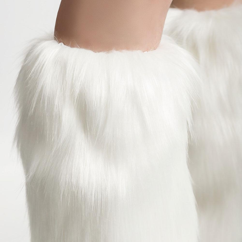 Теплые носки на осень и зиму, гетры из искусственного меха, чехлы на сапоги для женщин и девочек, модные термоноски, аксессуары для холодной погоды