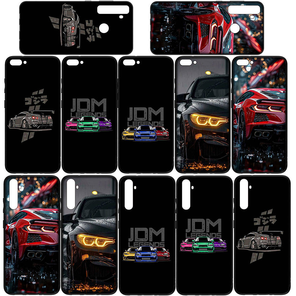 Phone Case for Samsung Galaxy S24 S23 iPhone 15 14 Xiaomi Redmi Note 13 12 11 8 10 9 Pro Max X XR OPPO 9C Huawei Supercar Super Car Cartoon JDMs Cover