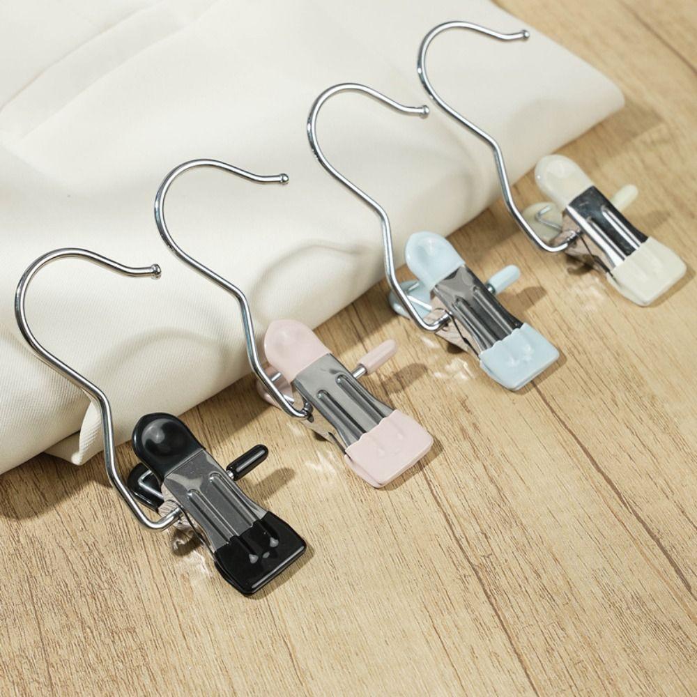 1/5/10PCS Windproof Clothes Drying Clips with Hook Hat Storage Clips  for Household