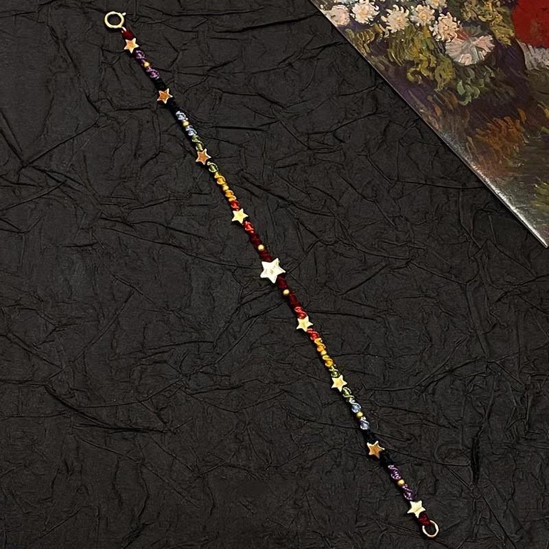 VENTFILLE 925 Sterling Silver Star Bracelet for Women Girl Weave Multicolour Bohemia Romatic Jewelry Gift Dropship Wholesale