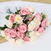 4 Bunch Artificial Rose Flowers 40 Heads Silk Roses Fake Flower for DIY Wedding Party Tables Home Outdoor Indoor Decorations