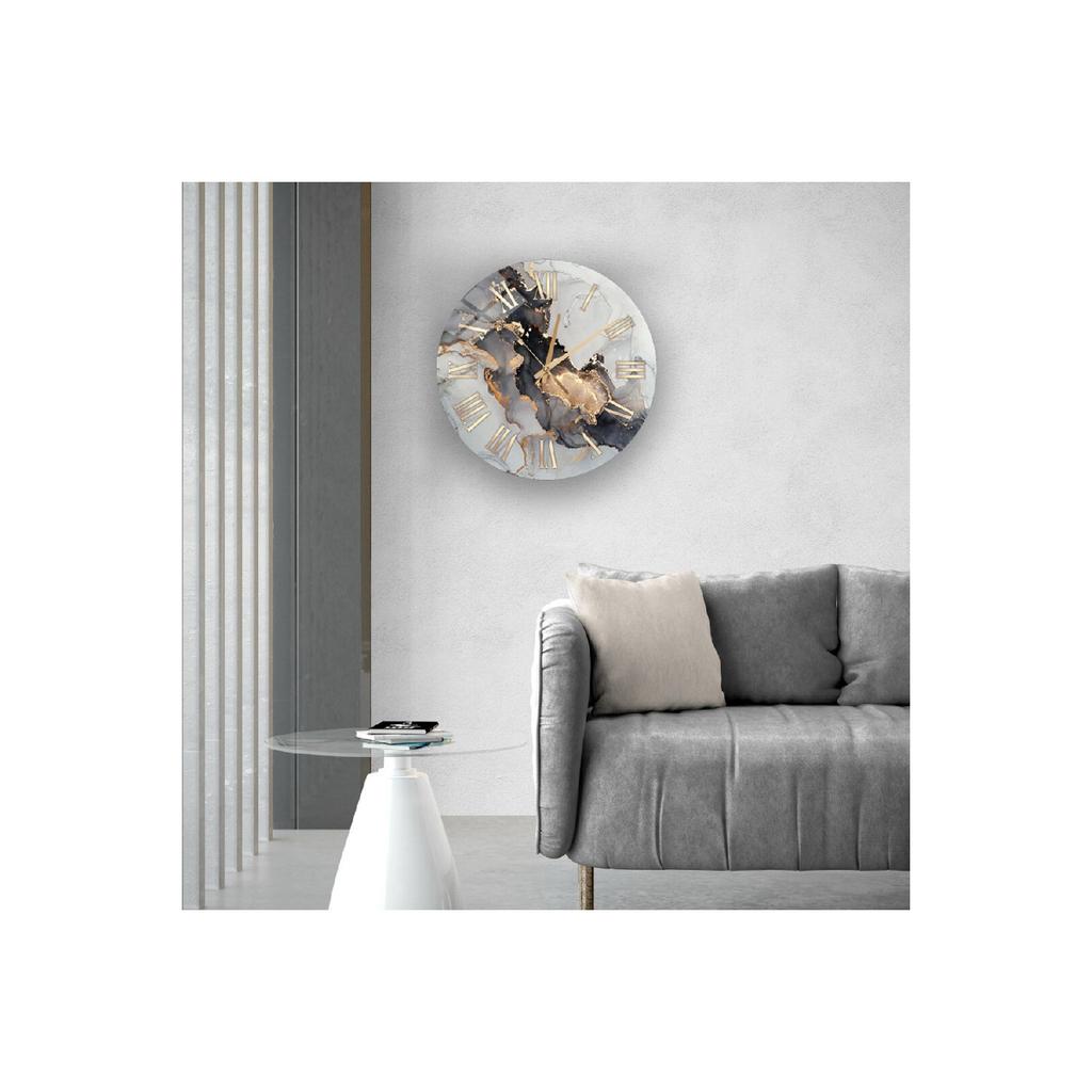 Wall Clock, Glass Wall Clock, Clock Models For Living Room 36x36 Cm 3t846874199