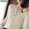 Women's Fashion Casual Fall Winter Solid Color Print Long Sleeve O-Neck Sweaters