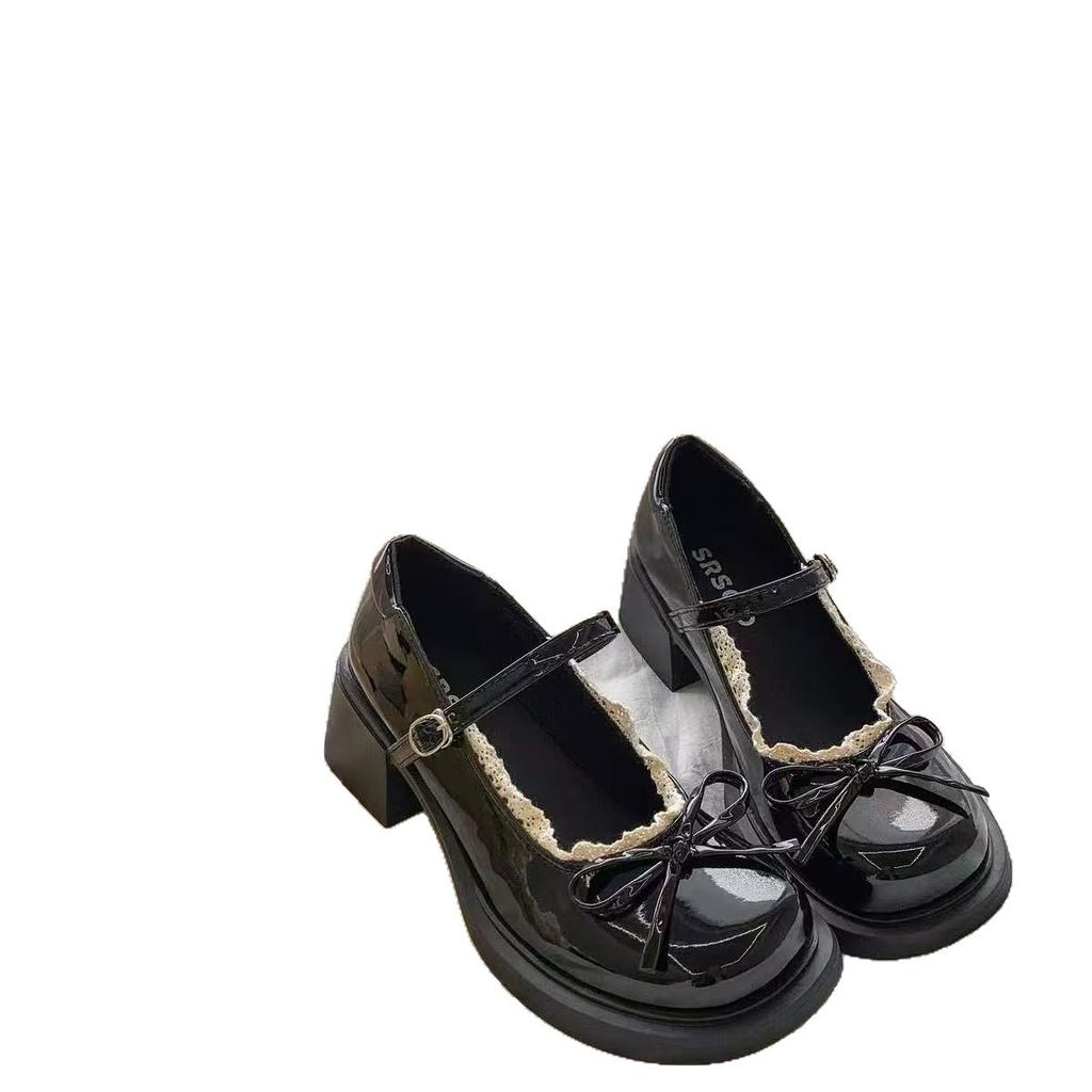 Японская одинарная обувь женская летняя новая с бантом Мэри Джейн увеличивает высоту маленькие кожаные туфли женские