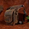 Genuine Leather Men Casual Messenger Shoulder Sling Bag Fashion Multifunction Drop Leg Bag Waist Pack