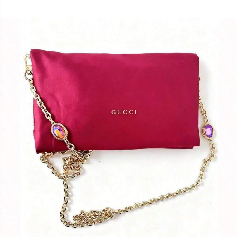 Классическая красная косметичка с цепочкой для женщин, ручная портативная сумка для туалетных принадлежностей, большая вместимость для косметики, идеально подходит для ежедневного использования GUCCI-ПОДАРОК-62