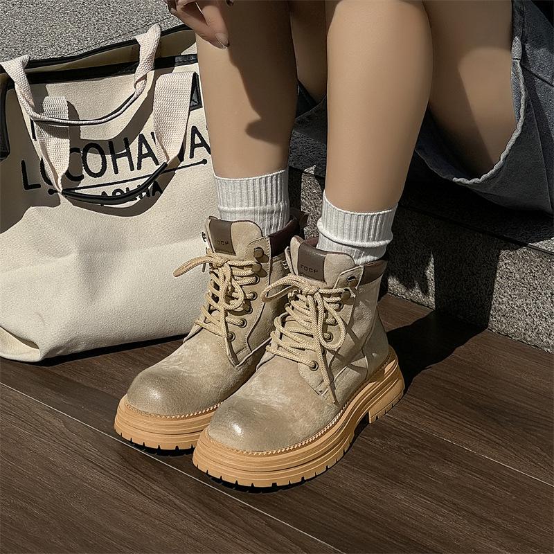 Осенние новые высокие повседневные ботинки большого желтого цвета с английскими ботинками Martin 2501-R