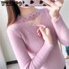 Hollow Out Slim Sweaters Women's Knitted Pullovers Long Sleeve Bottoming Shirts Harajuku Commute Autumn Winter Sweaters