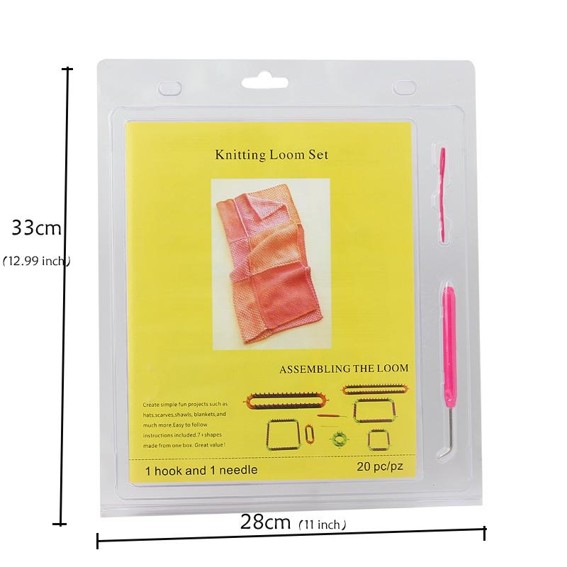 Colorful Knitting Tools Square Wool Flower Weaver Knitting Tools for Making Woolen Flowers