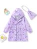 2026 New High-End Children's Raincoat for Boys and Girls, Long Style for Primary School Students, Heavy Rain Protection, Lightweight Kuromi