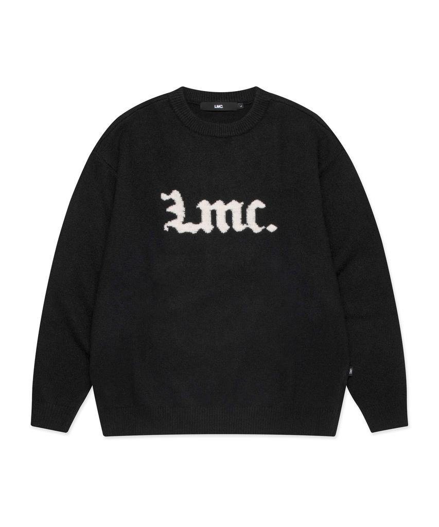 LMC Gothic Name Knit Sweater Black