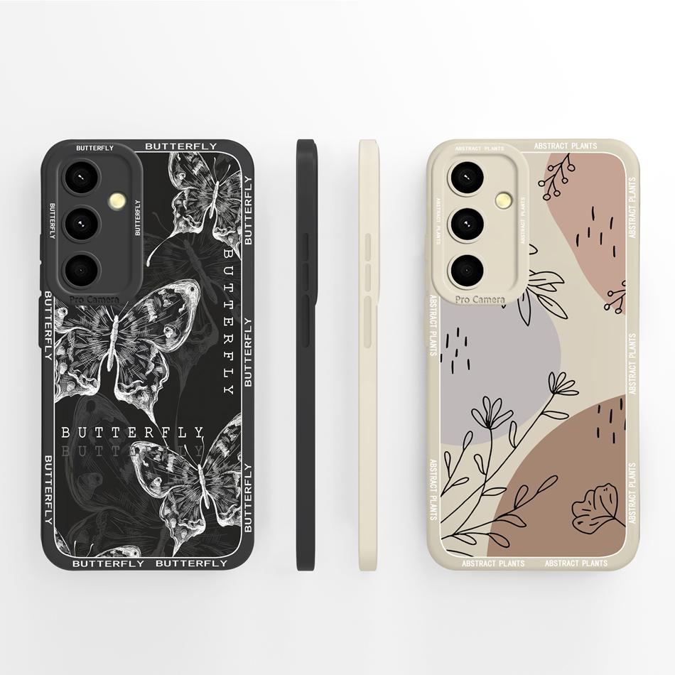 For Samsung A35 5G Case Cute Funda For Galaxy A 35 Phone Back Cover Soft Liquid Silicone Camera Protection Shockproof Bumper
