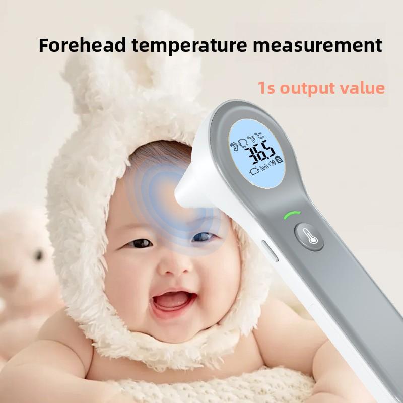 Medical Grade Infrared Electronic Two-in-One Forehead & Ear Thermometer Two AAA Batteries Object Temperature Measurement China