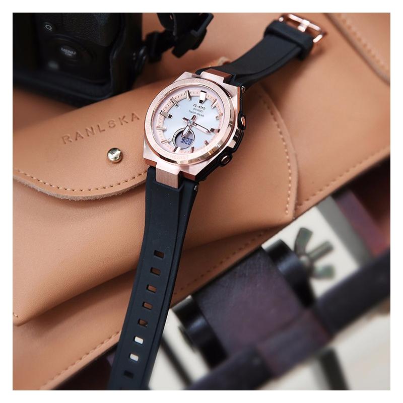 Casio BABY-G Серия G-MS Солнечные Спортивные Водонепроницаемые и Ударопрочные Кварцевый Механизм Ремешок из Смолы Японские и Корейские Часы Женские Часы MSG-S200G-1APR