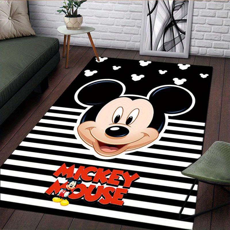 1pc Disney Mickey Mouse and Minnie Pattern Carpet Area Rug Non-slip Carpet Hand Washable Floor Mat Suitable For Living Room Bedroom Home Dec