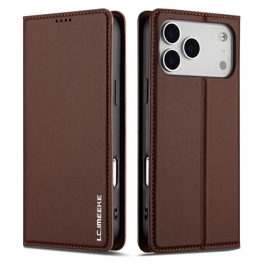 LC.IMEEKE L1 Series for iPhone 17 Pro Max Case PU Leather Wallet Stand Protective Phone Cover