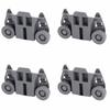 4PCS Dual Wheel Dishwasher Wheels Lower Rack ABS Dish Rack Wheels for W10195417 Kitchen Maintenance