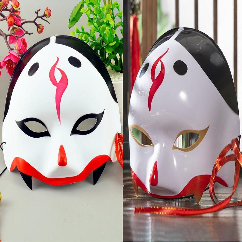 Ancient Style Japanese Style COS Half-face Girl Net Red Hanfu Dress Up Headdress Awakening Tamamo Front Onmyoji FOX Mask