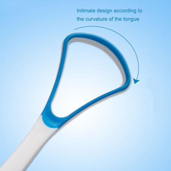 6Pcs/Set Tongue Cleaner Double Side Solid Handle Anti-Slip Surgical Grade Metal Tongue Brush Scraper for Adult