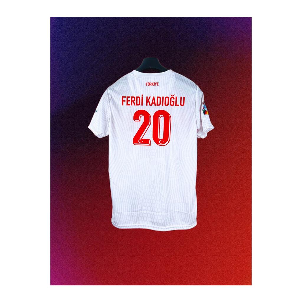 Trkiye National Team 2024 Euro European Championship Ferdi Kadolu Adult White Jersey