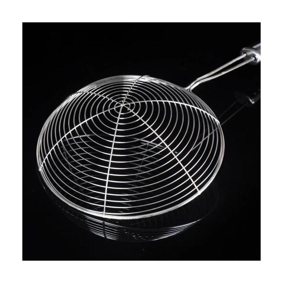 1 шт. Нержавеющая сталь Дуршлаг Ручной Скиммер для жарки Ручка Маслослив Нескользящий Фильтр Многофункциональные Кухонные Аксессуары