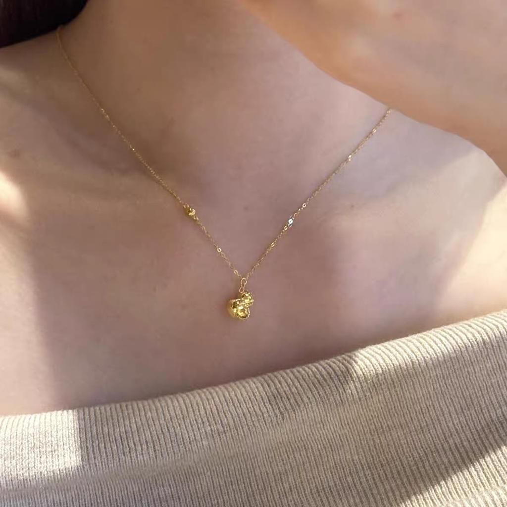 Простой темперамент Золотое колье-бини женское