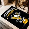 Pittsburgh Penguins Hockey Team Personalized Name Floor Mat Suitable for Foyer Hallway Balcony Game Room Antislip Carpet Decorate Offices
