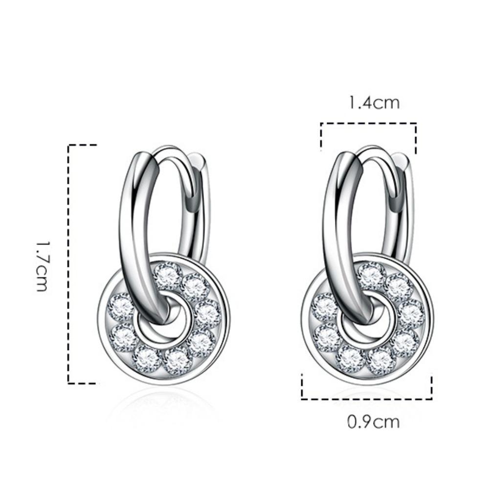 Романтические серьги-кольца с переводным камнем, модные геометрические персонализированные серьги мечты с круглым камнем